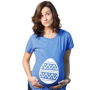 Maternity Easter Egg Baby Bump T Shirt Its A Girl Pregnancy Announcement Tee